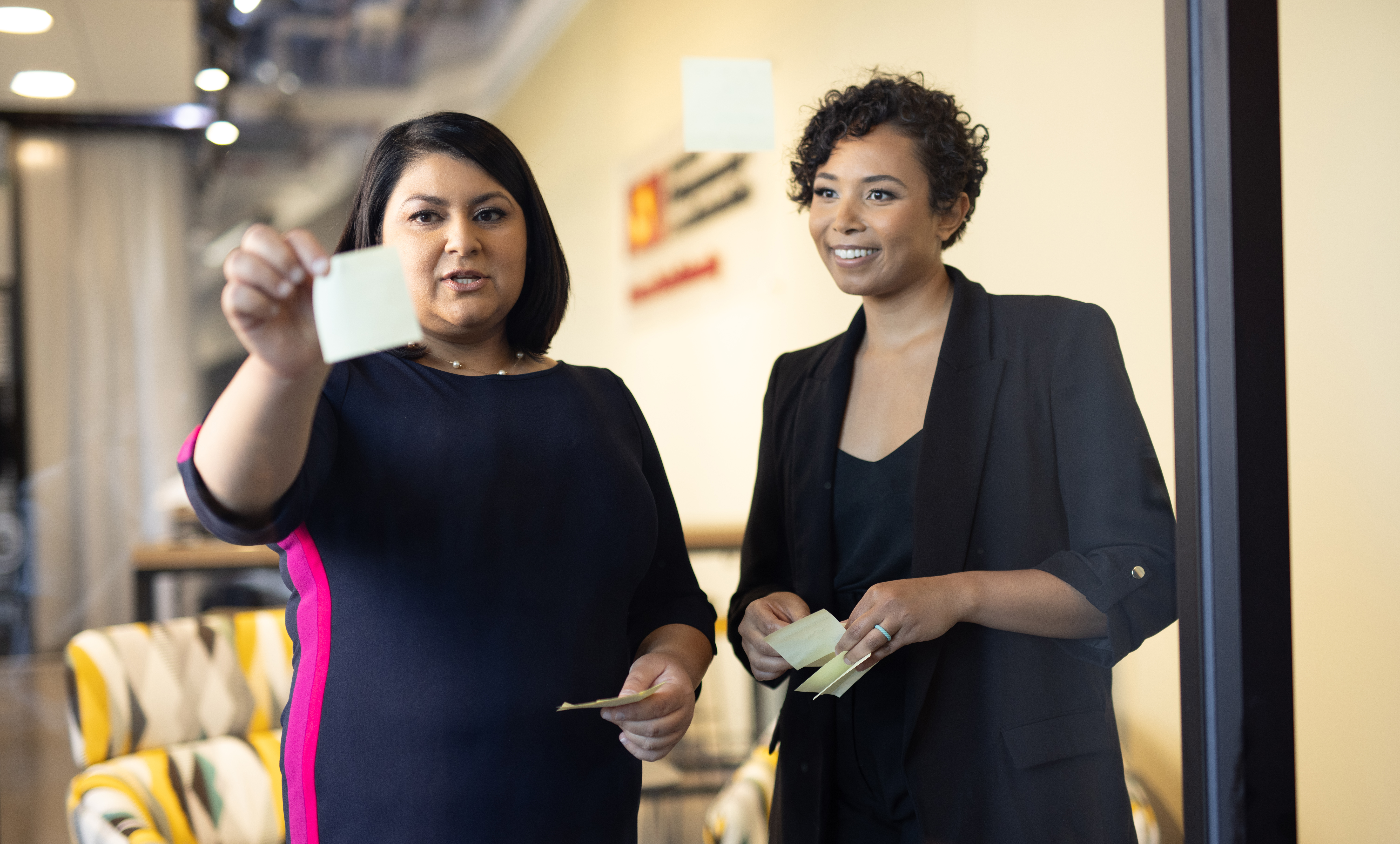 two women working