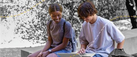 Students talking