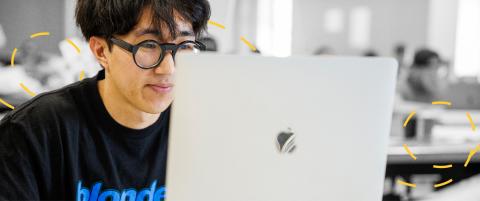 Student at laptop